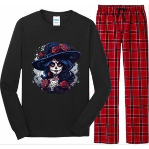 De Los Muertos La Catrina Day Of The Dead Sugar Skull Women Long Sleeve Pajama Set