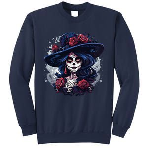 De Los Muertos La Catrina Day Of The Dead Sugar Skull Women Sweatshirt