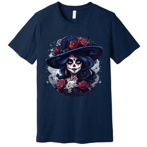 De Los Muertos La Catrina Day Of The Dead Sugar Skull Women Premium T-Shirt