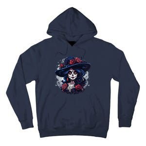 De Los Muertos La Catrina Day Of The Dead Sugar Skull Women Tall Hoodie