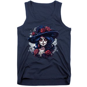 De Los Muertos La Catrina Day Of The Dead Sugar Skull Women Tank Top