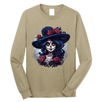 De Los Muertos La Catrina Day Of The Dead Sugar Skull Women Long Sleeve Shirt