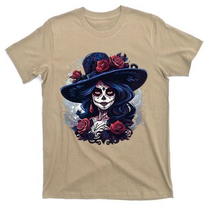 De Los Muertos La Catrina Day Of The Dead Sugar Skull Women T-Shirt