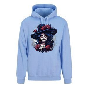 De Los Muertos La Catrina Day Of The Dead Sugar Skull Women Unisex Surf Hoodie