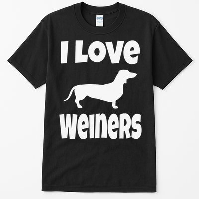 Dachshund Lover Mom Dad I Love Weiners Tall T-Shirt