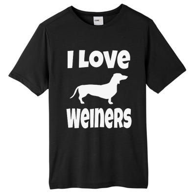 Dachshund Lover Mom Dad I Love Weiners Tall Fusion ChromaSoft Performance T-Shirt