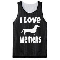 Dachshund Lover Mom Dad I Love Weiners Mesh Reversible Basketball Jersey Tank