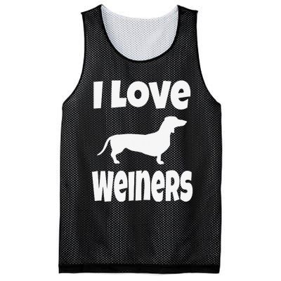 Dachshund Lover Mom Dad I Love Weiners Mesh Reversible Basketball Jersey Tank