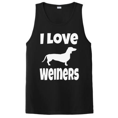 Dachshund Lover Mom Dad I Love Weiners PosiCharge Competitor Tank