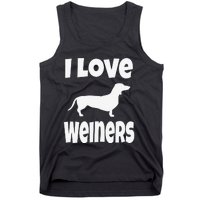 Dachshund Lover Mom Dad I Love Weiners Tank Top