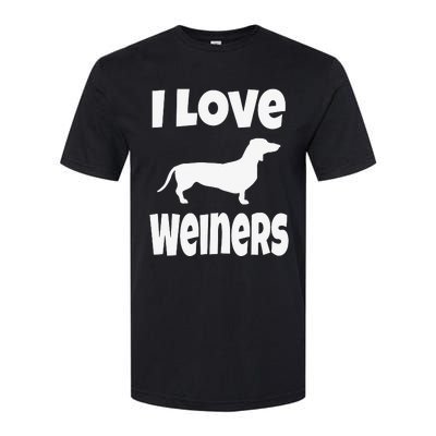 Dachshund Lover Mom Dad I Love Weiners Softstyle CVC T-Shirt