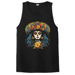 De Los Muertos La Catrina Day of the Dead Sugar Skull PosiCharge Competitor Tank