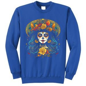 De Los Muertos La Catrina Day of the Dead Sugar Skull Sweatshirt