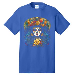 De Los Muertos La Catrina Day of the Dead Sugar Skull Tall T-Shirt