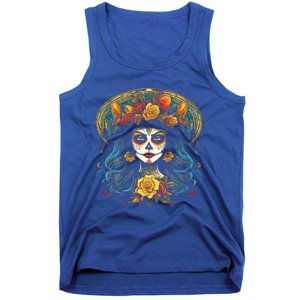 De Los Muertos La Catrina Day of the Dead Sugar Skull Tank Top