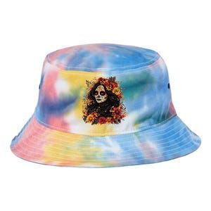 De Los Muertos La Catrina Day Of The Dead Sugar Skull Women Tie Dye Newport Bucket Hat