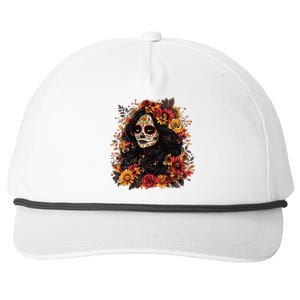 De Los Muertos La Catrina Day Of The Dead Sugar Skull Women Snapback Five-Panel Rope Hat