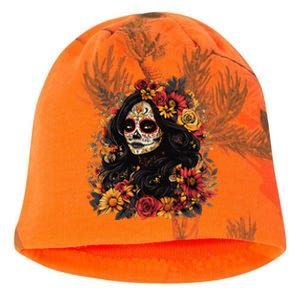 De Los Muertos La Catrina Day Of The Dead Sugar Skull Women Kati - Camo Knit Beanie