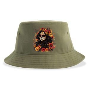 De Los Muertos La Catrina Day Of The Dead Sugar Skull Women Sustainable Bucket Hat