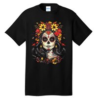 De Los Muertos La Catrina Day of the Dead Sugar Skull Tall T-Shirt