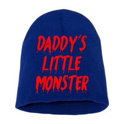 Daddys Little Monster Halloween Blood Red Short Acrylic Beanie