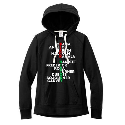 Dream Like Martin Lead Like Harriet Black History Month Funny Gift Women's Fleece Hoodie