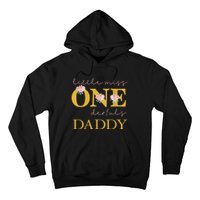 Daddy Little Miss Onederful Birthday Party 1 Year Old Girl Hoodie