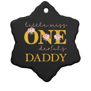 Daddy Little Miss Onederful Birthday Party 1 Year Old Girl Ceramic Star Ornament