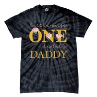 Daddy Little Miss Onederful Birthday Party 1 Year Old Girl Tie-Dye T-Shirt