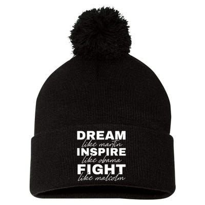 Dream Like Martin For Black History Month Gift Father's Day Pom Pom 12in Knit Beanie