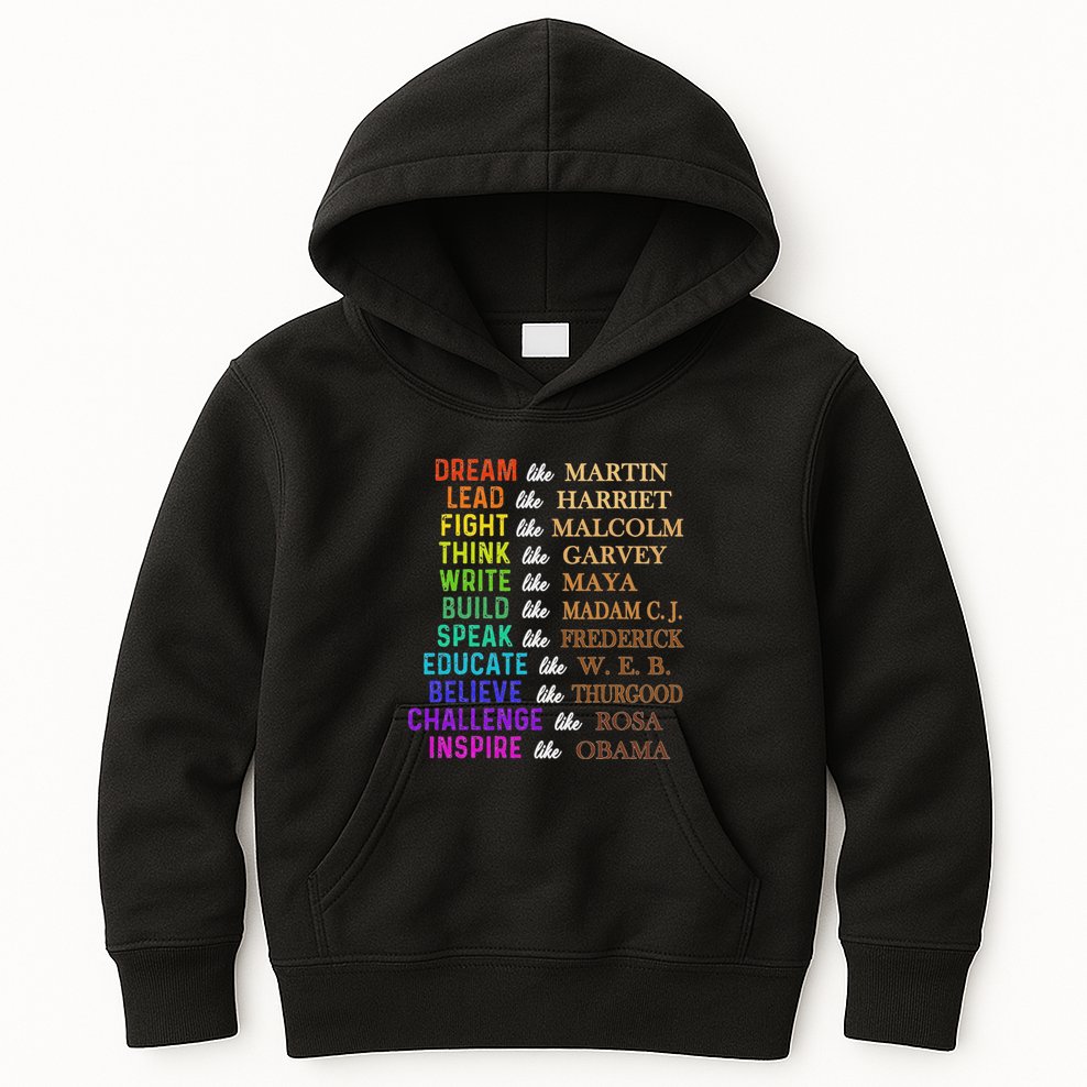 Dream Like Martin Lead Like Harriet The Junenth 1865 Kids Hoodie
