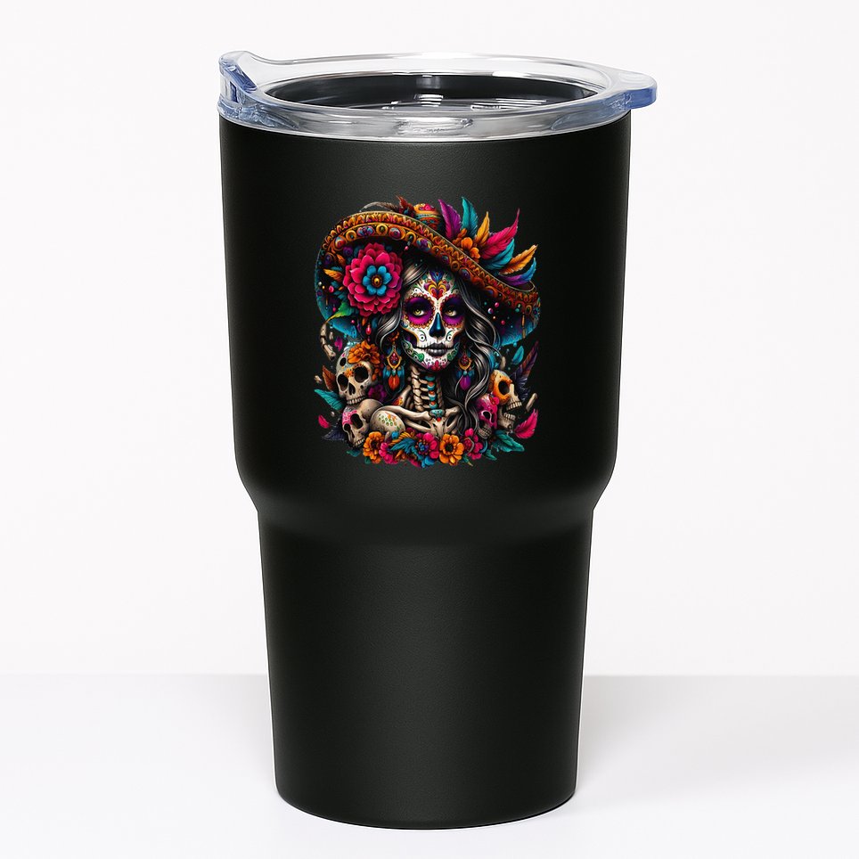 De Los Muertos La Catrina Day Of The Dead Sugar Skull Women Tumbler