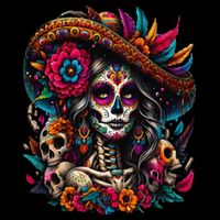 De Los Muertos La Catrina Day Of The Dead Sugar Skull Women Premium T-Shirt