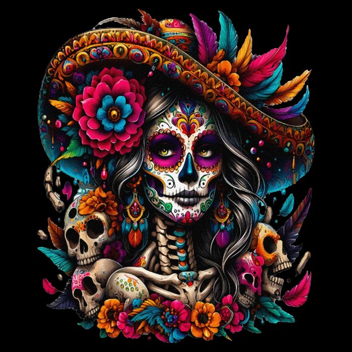 De Los Muertos La Catrina Day Of The Dead Sugar Skull Women Premium T-Shirt