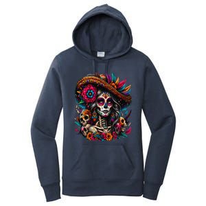 De Los Muertos La Catrina Day Of The Dead Sugar Skull Women Women's Pullover Hoodie