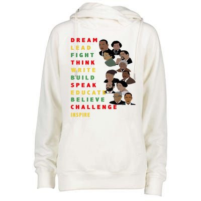 Dream Like Martin Lead Like Harriet Black History Month Gift Womens Funnel Neck Pullover Hood