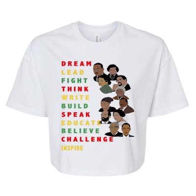 Dream Like Martin Lead Like Harriet Black History Month Gift Bella+Canvas Jersey Crop Tee