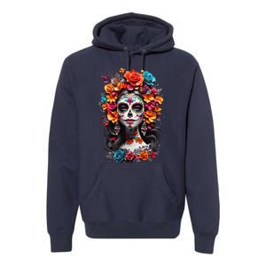 De Los Muertos La Catrina Day Of The Dead Sugar Skull Women Premium Hoodie