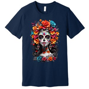 De Los Muertos La Catrina Day Of The Dead Sugar Skull Women Premium T-Shirt