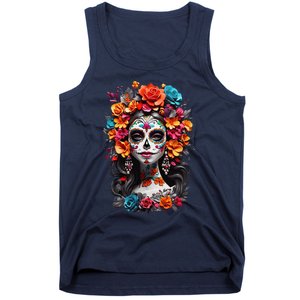 De Los Muertos La Catrina Day Of The Dead Sugar Skull Women Tank Top