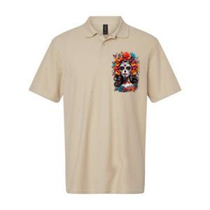 De Los Muertos La Catrina Day Of The Dead Sugar Skull Women Softstyle Adult Sport Polo