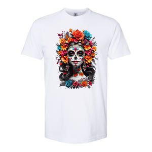 De Los Muertos La Catrina Day Of The Dead Sugar Skull Women Softstyle CVC T-Shirt