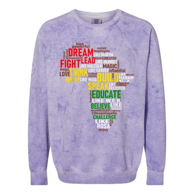 Dream Like Martin Black History Month African Celebration Colorblast Crewneck Sweatshirt