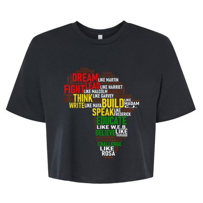 Dream Like Martin Black History Month African Celebration Bella+Canvas Jersey Crop Tee