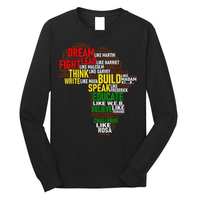 Dream Like Martin Black History Month African Celebration Long Sleeve Shirt