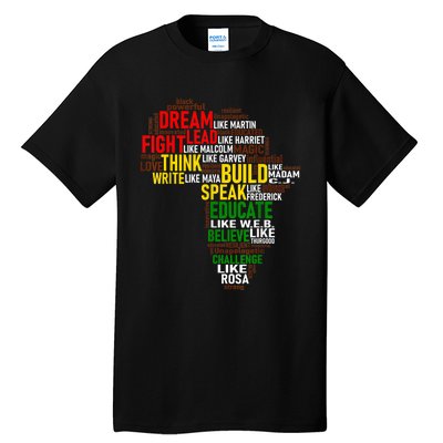 Dream Like Martin Black History Month African Celebration Tall T-Shirt