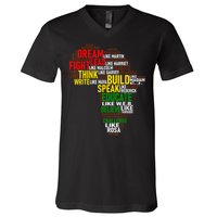 Dream Like Martin Black History Month African Celebration V-Neck T-Shirt