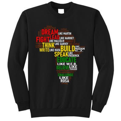 Dream Like Martin Black History Month African Celebration Tall Sweatshirt