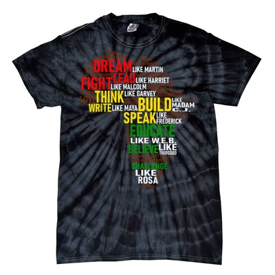 Dream Like Martin Black History Month African Celebration Tie-Dye T-Shirt