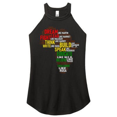 Dream Like Martin Black History Month African Celebration Women’s Perfect Tri Rocker Tank